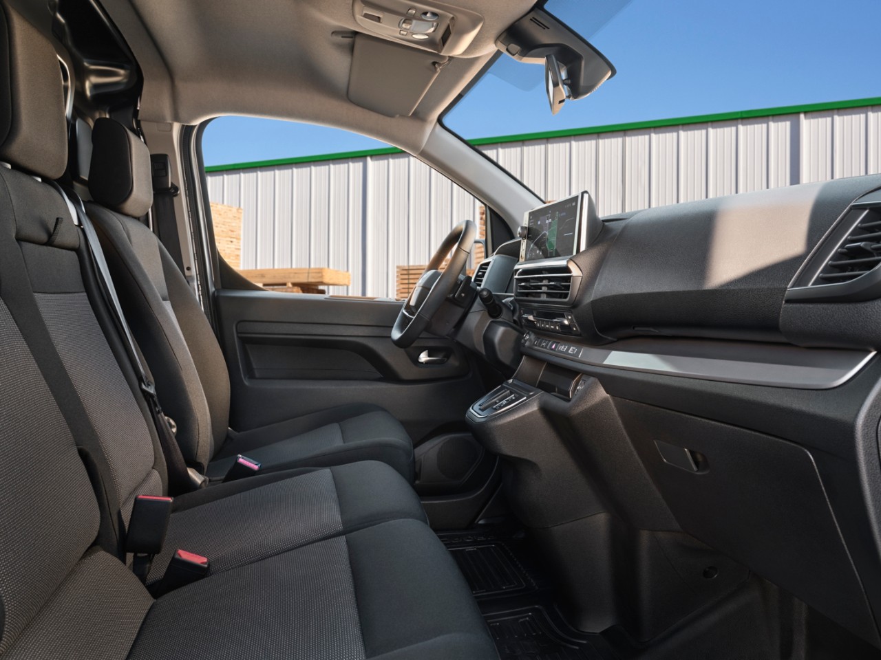 The Proace’s roomy and flexible interior 